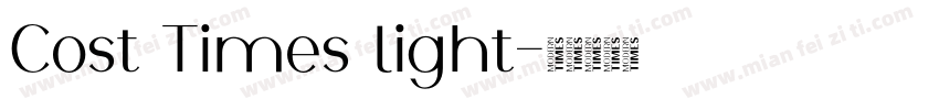 Cost Times light字体转换